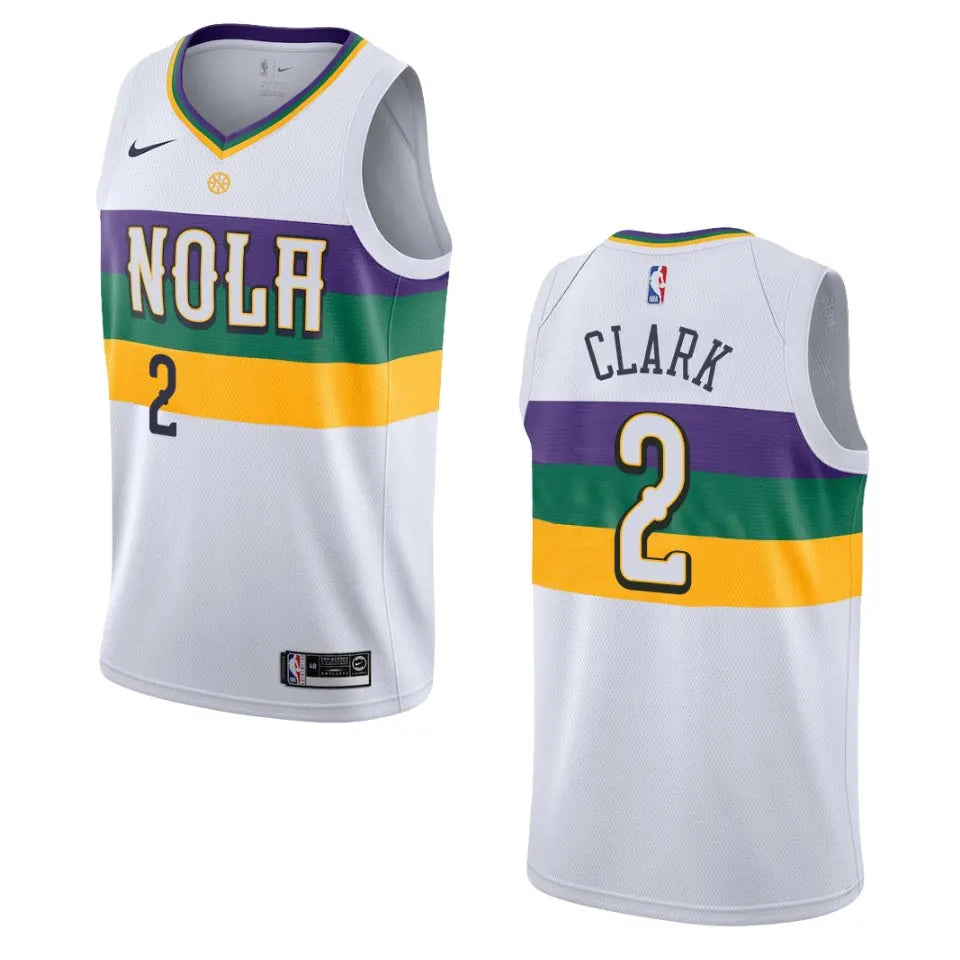 Nike Clark #2 Pelicans White Jersey