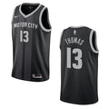 Thomas #13 Pistons Black Jersey