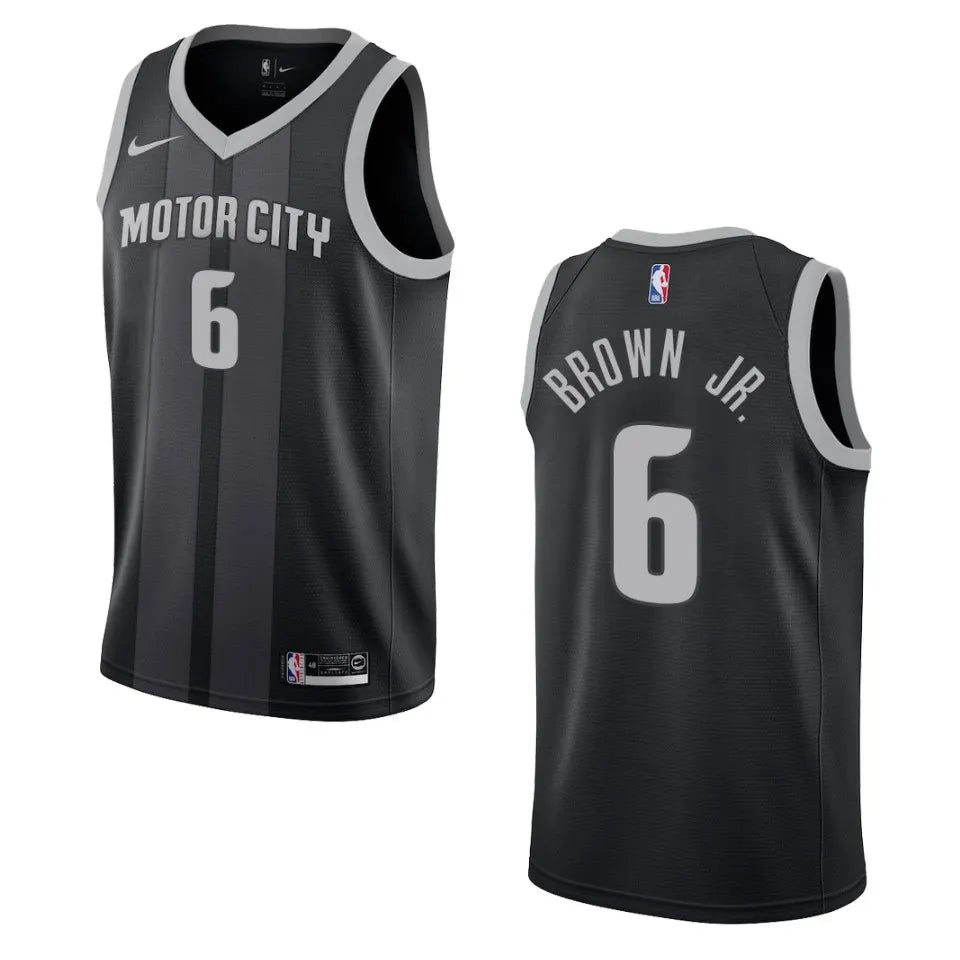 Brown Jr. Pistons Black Jersey