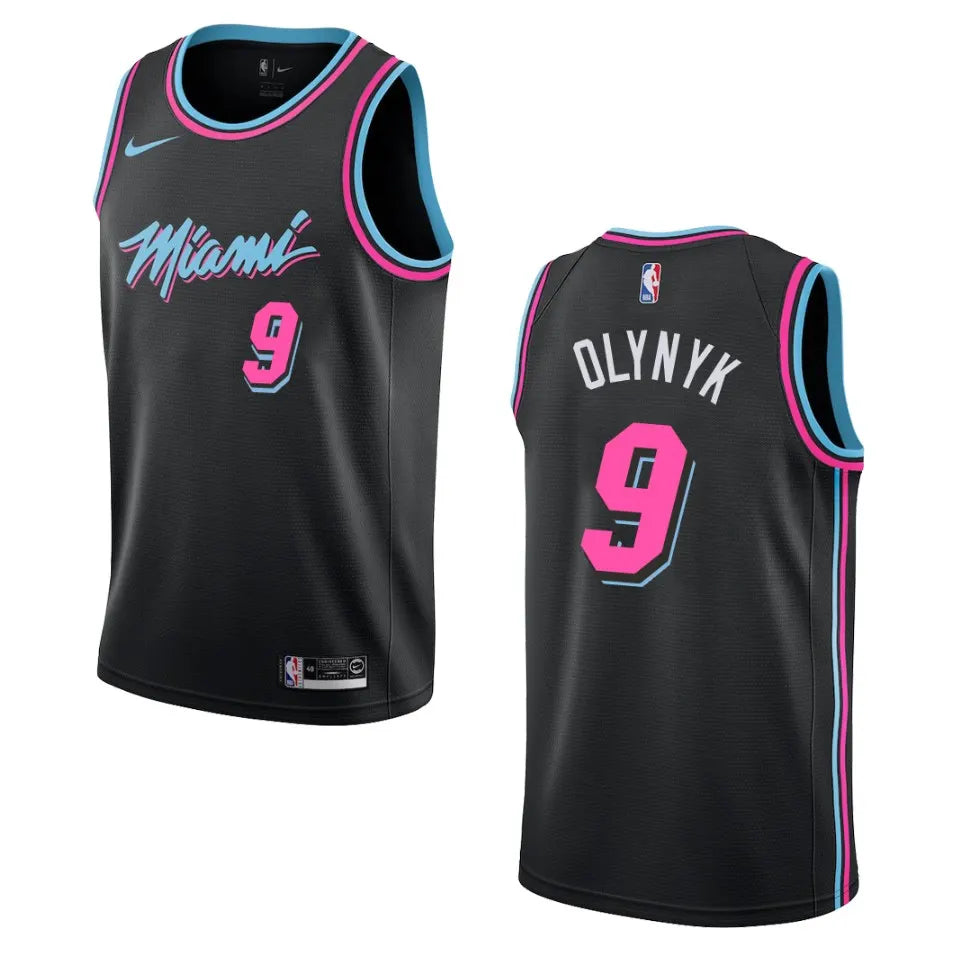 nike Olynyk Miami Heat Black Jersey