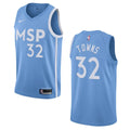 nike Towns Timberwolves Light Blue Jersey