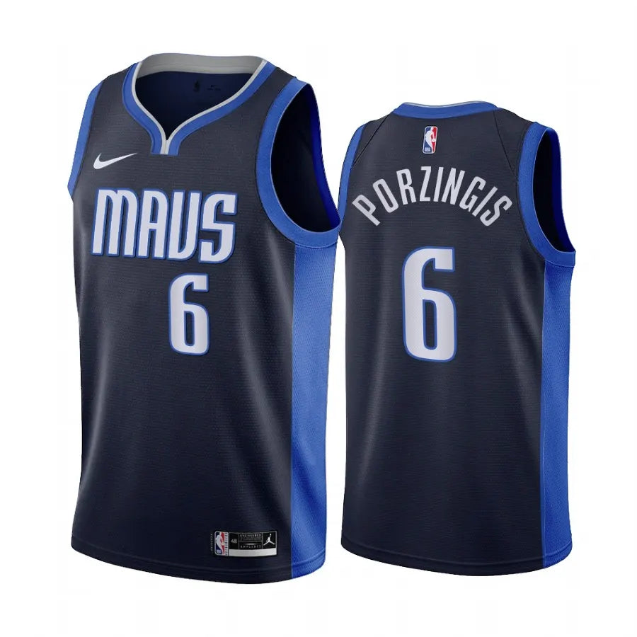 Porzingis #6 Mavs Navy Jersey