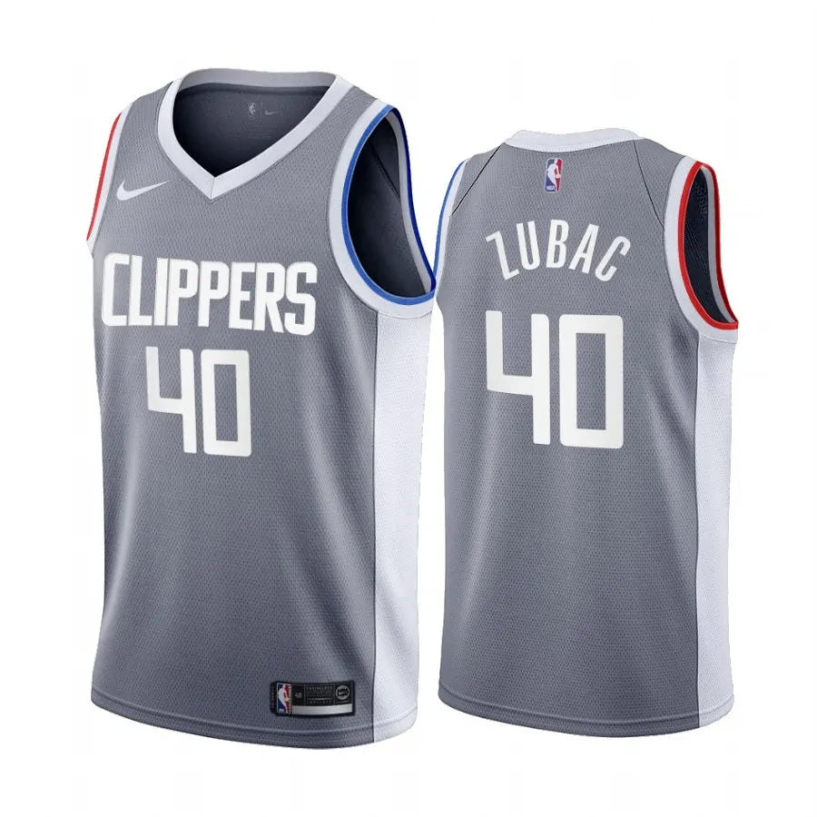 Zubac #40 Clippers Gray Jersey
