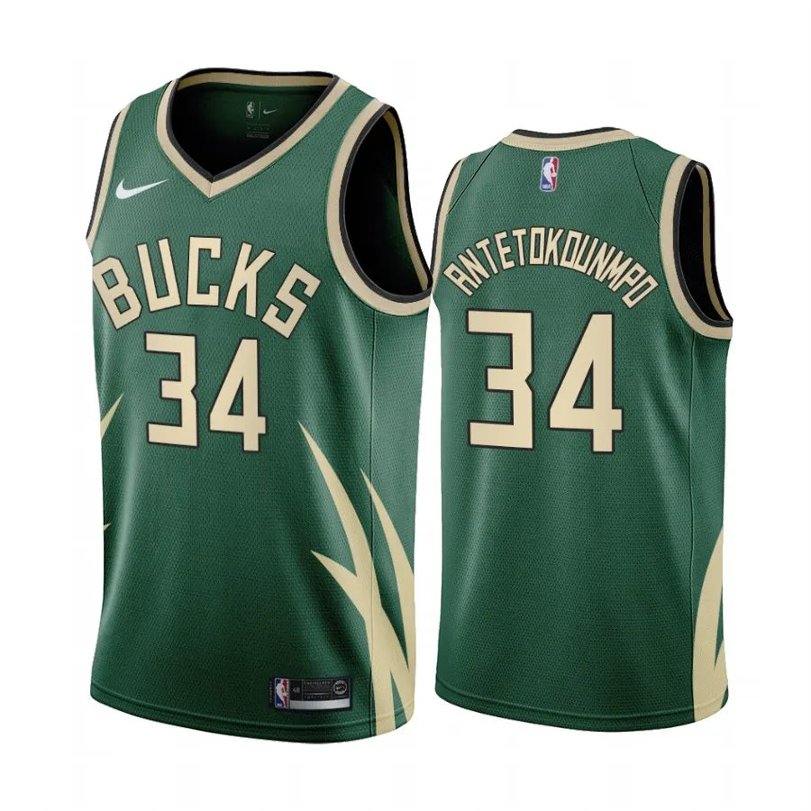 nike icon Antetokounmpo Bucks Green Jersey