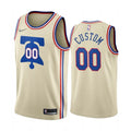 Nike 76ers Cream Custom Jersey