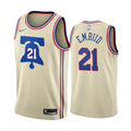 Embiid Sixers Cream Jersey