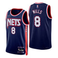 Mills #8 Nets Navy Jersey