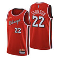 Bulls Johnson #22 Red Jersey