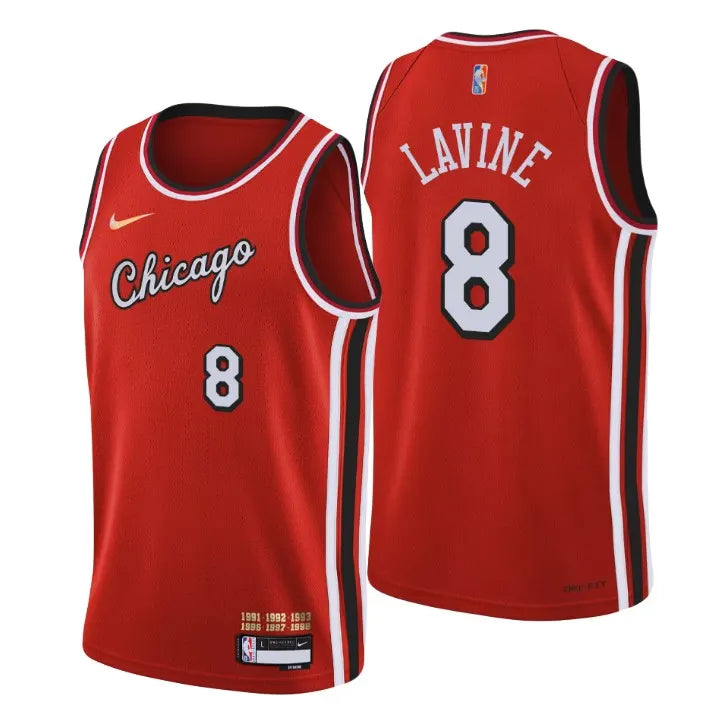 Lavine Bulls Red Jersey nike icon