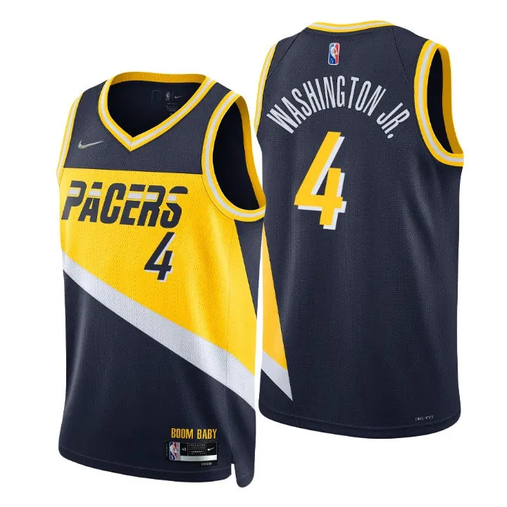 Pacers Washington Jr. Navy Jersey