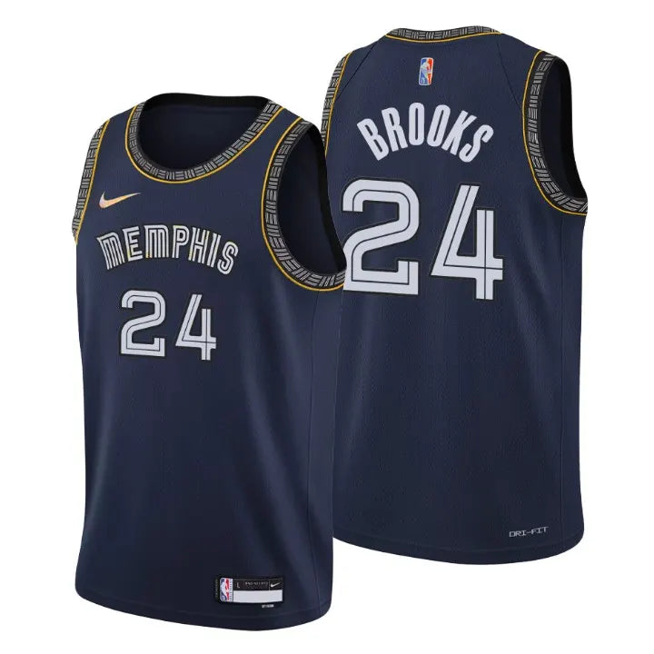 Brooks Memphis Grizzlies Navy Jersey
