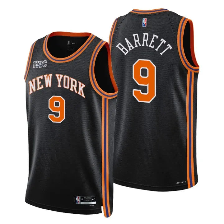 nike statement Barrett Knicks Black Jersey