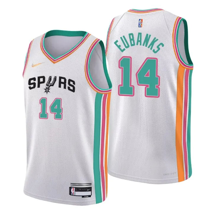 nike Eubanks Spurs White Jersey
