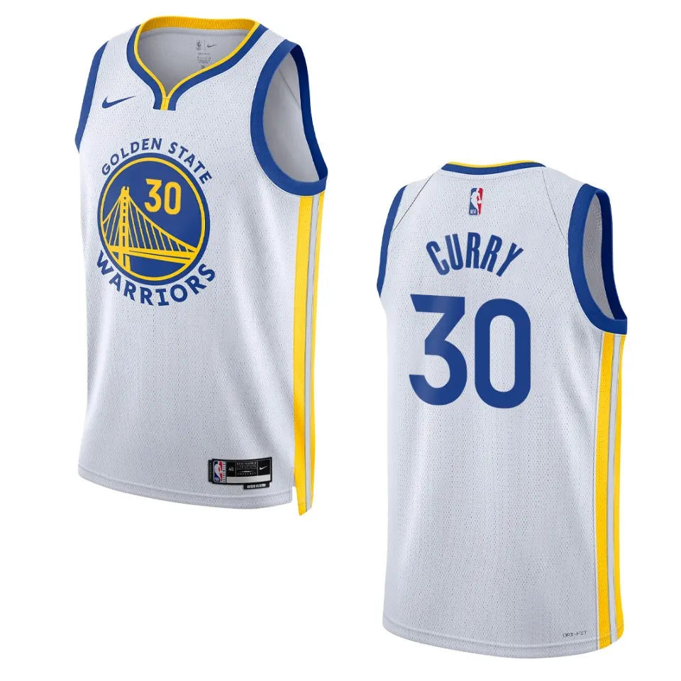 nike association Curry Warriors White Jersey