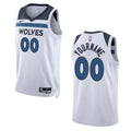 Timberwolves White Custom Jersey nike association