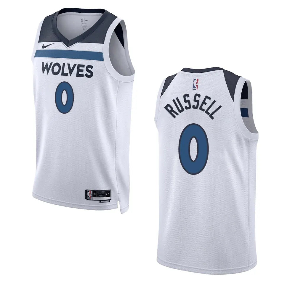 D'Angelo Russell Timberwolves White Jersey