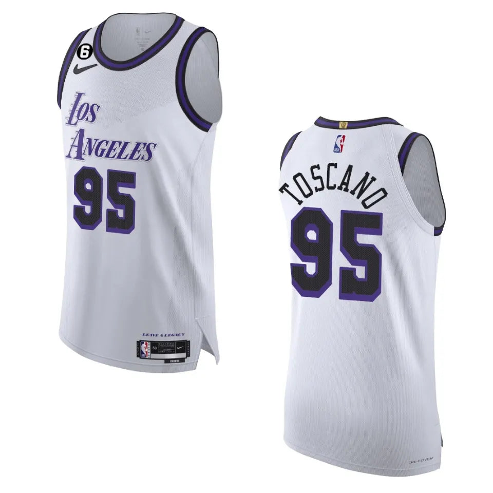 nike Toscano Lakers White Jersey