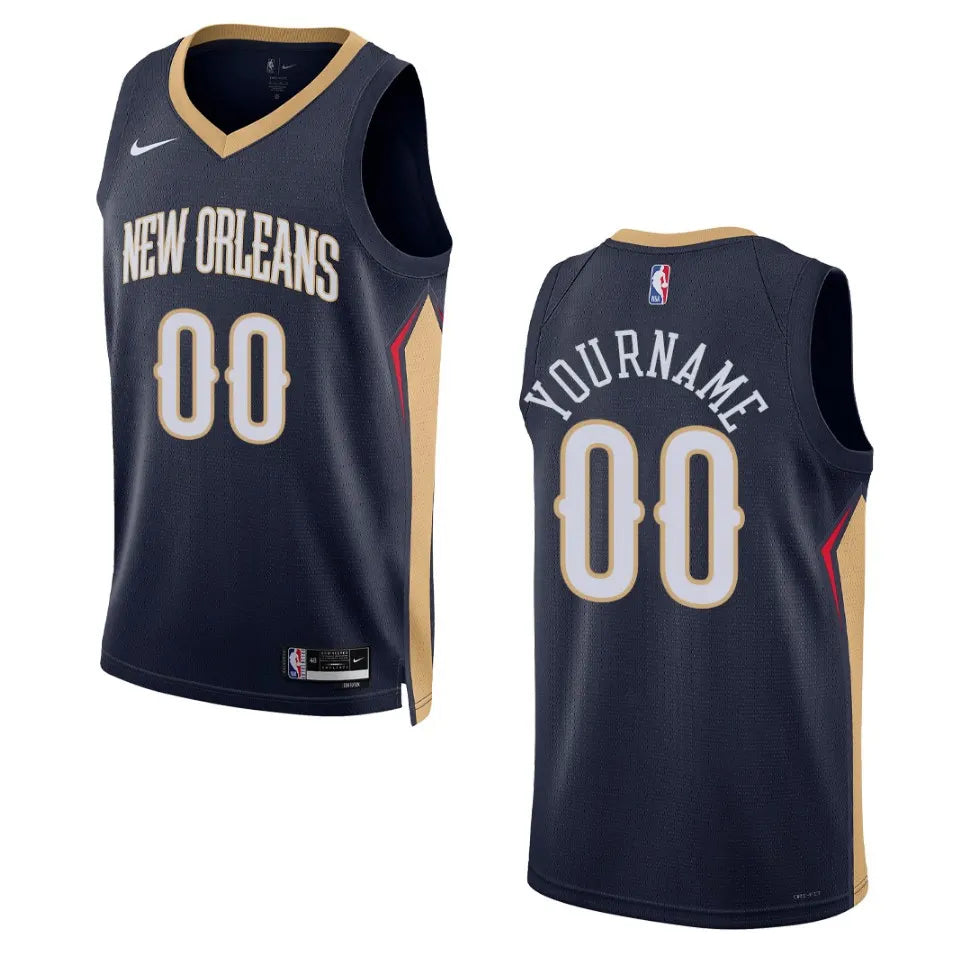 nike nba Pelicans Navy Custom Jersey