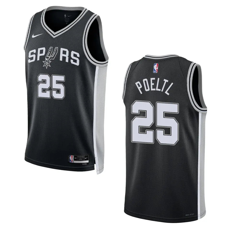 nike Poeltl Spurs Black Jersey