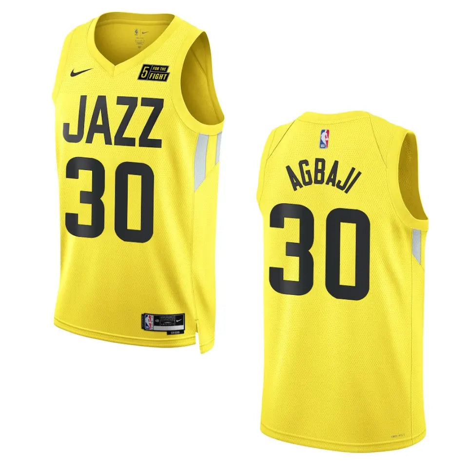 nike Agbaji Jazz Yellow Jersey