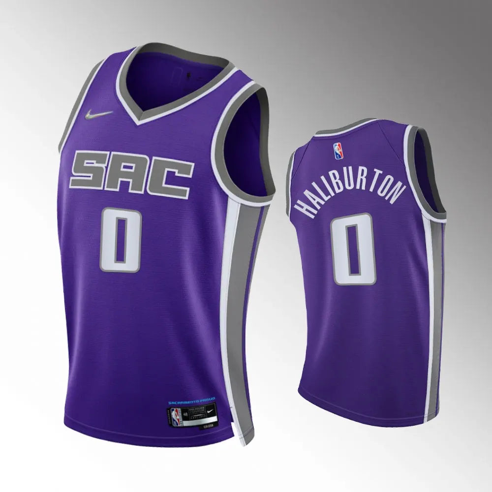 Haliburton Kings Purple Jersey nike