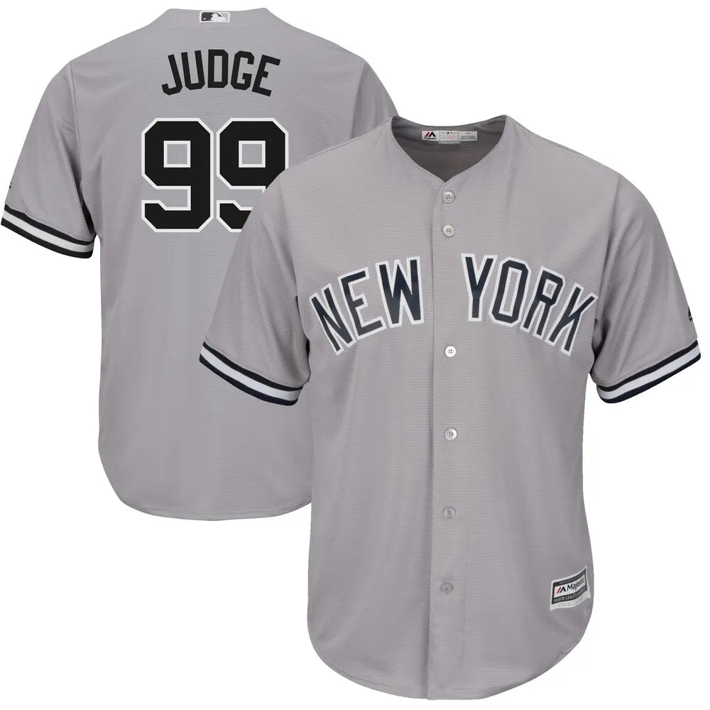 Judge Yankees Gray Road Jersey majestic
