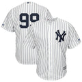 white Majestic Yankees Pinstripe Jersey