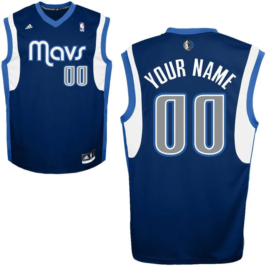 adidas Mavericks Blue Custom Jersey - Hình 2