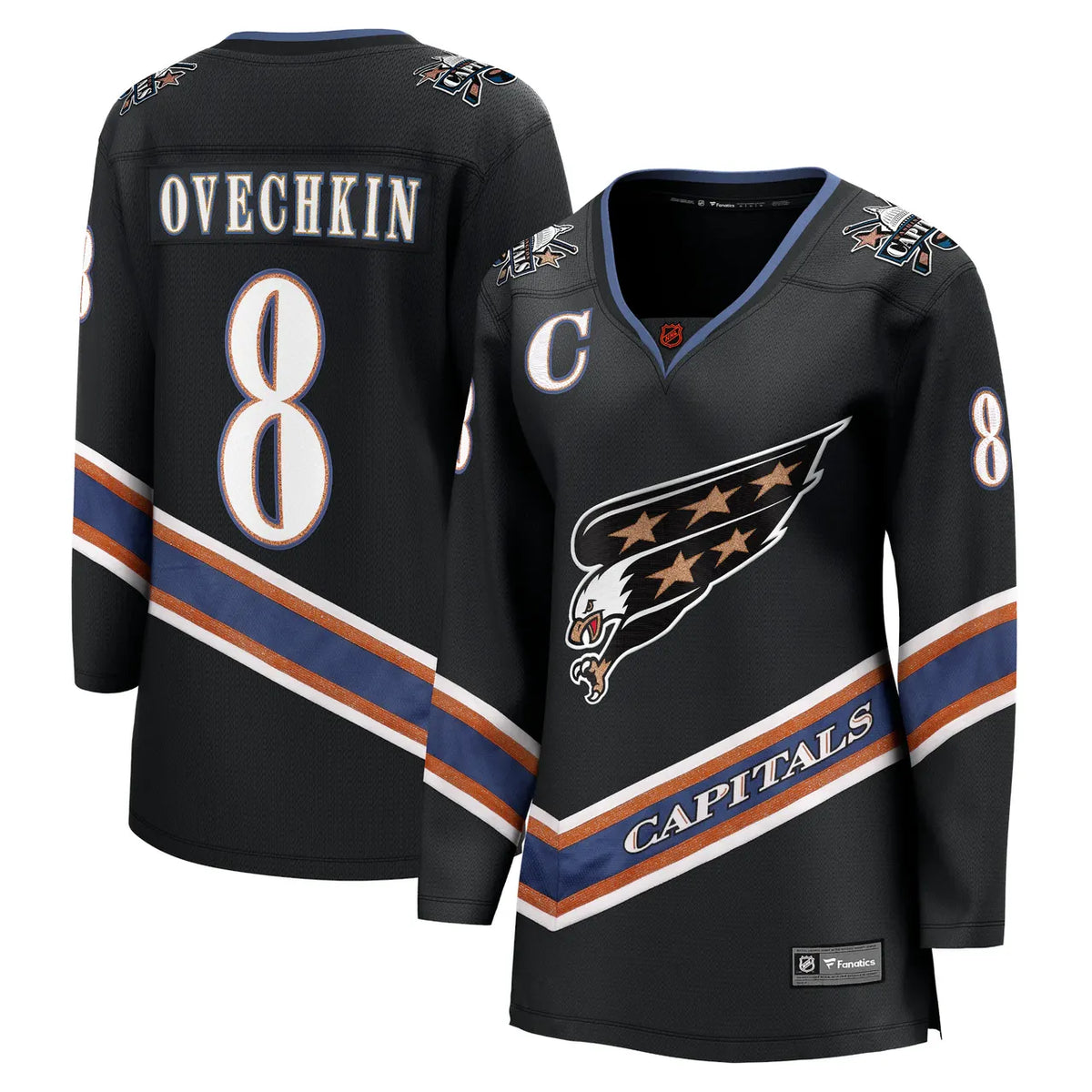 Ovechkin Capitals Black Jersey fanatics - Hình 2