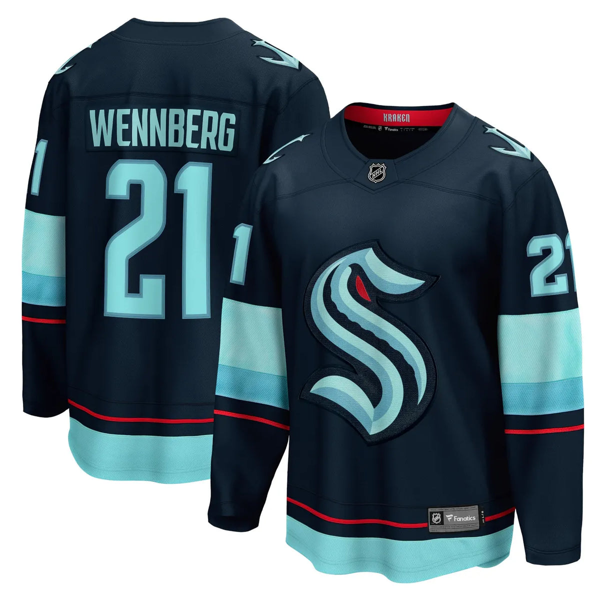 Wennberg Kraken Teal Jersey