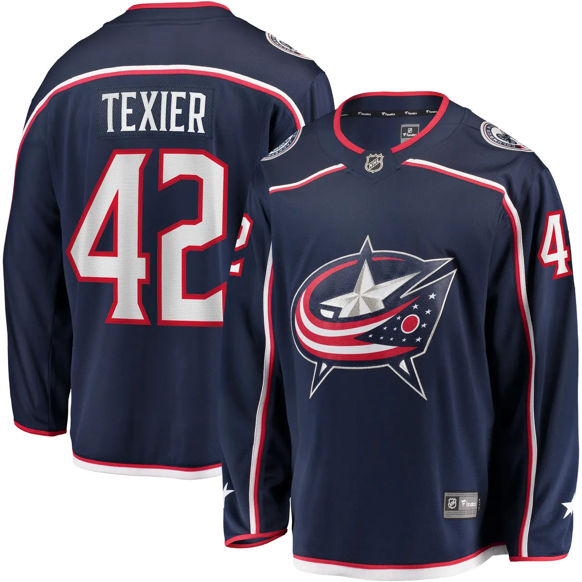 Texier Blue Jackets Jersey - Hình 2