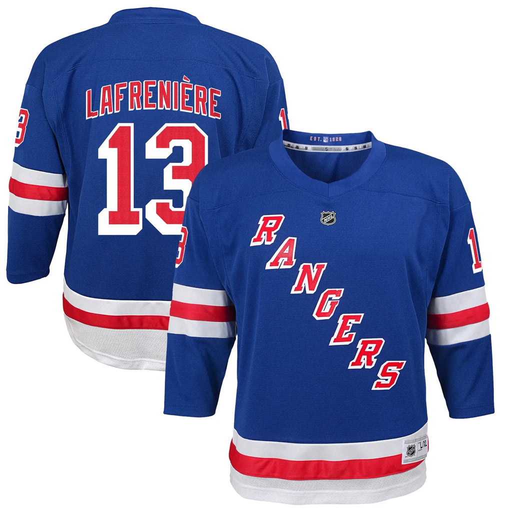 Lafrenière Rangers Blue Jersey fanatics - Hình 2