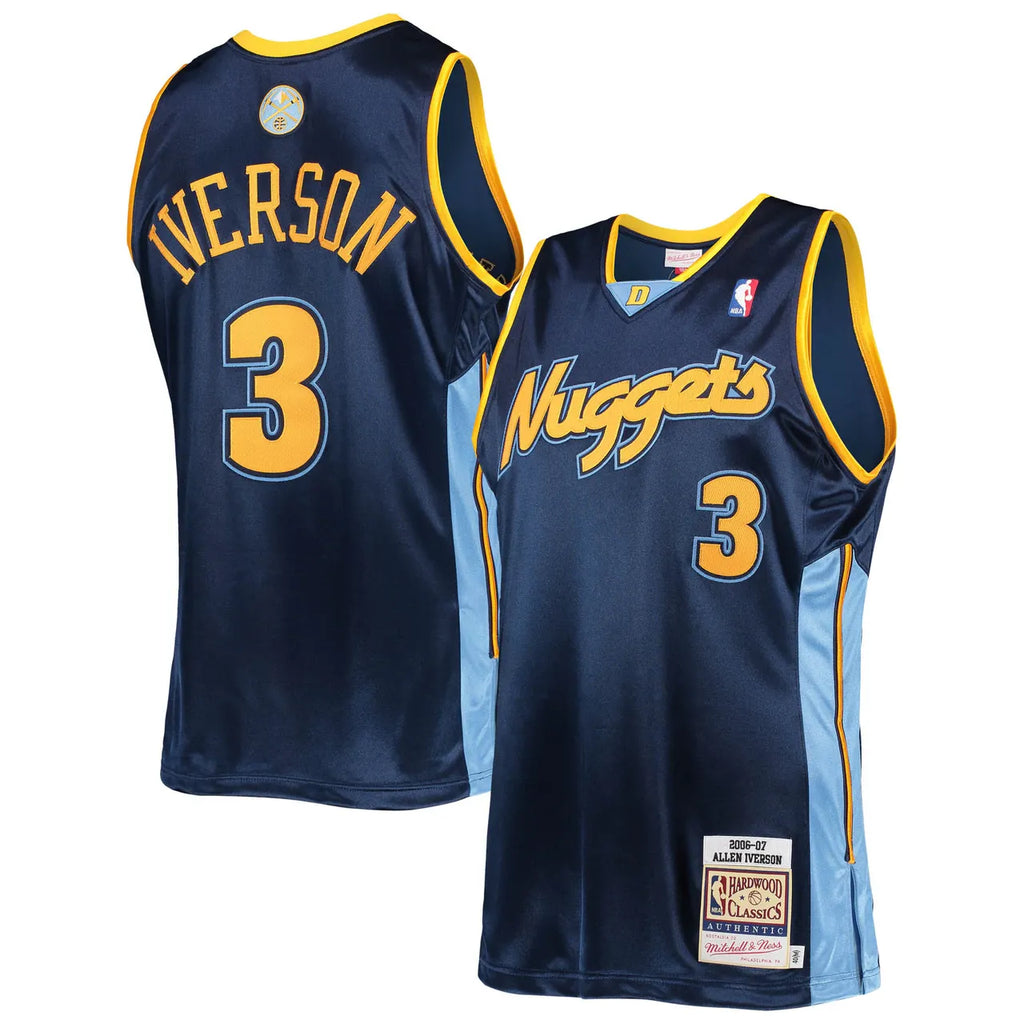 Iverson Nuggets Navy Throwback - Hình 2