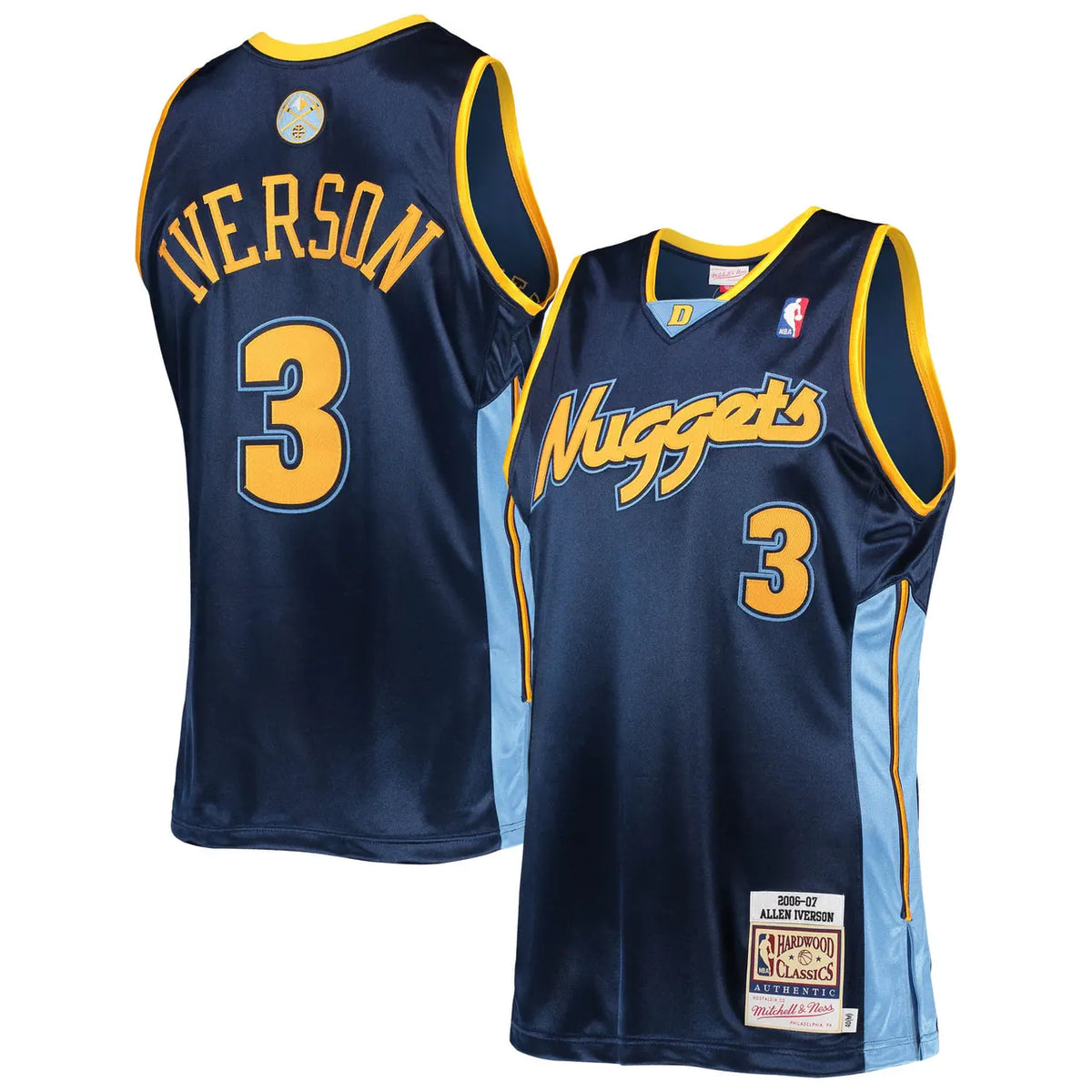 Iverson Nuggets Navy Throwback
