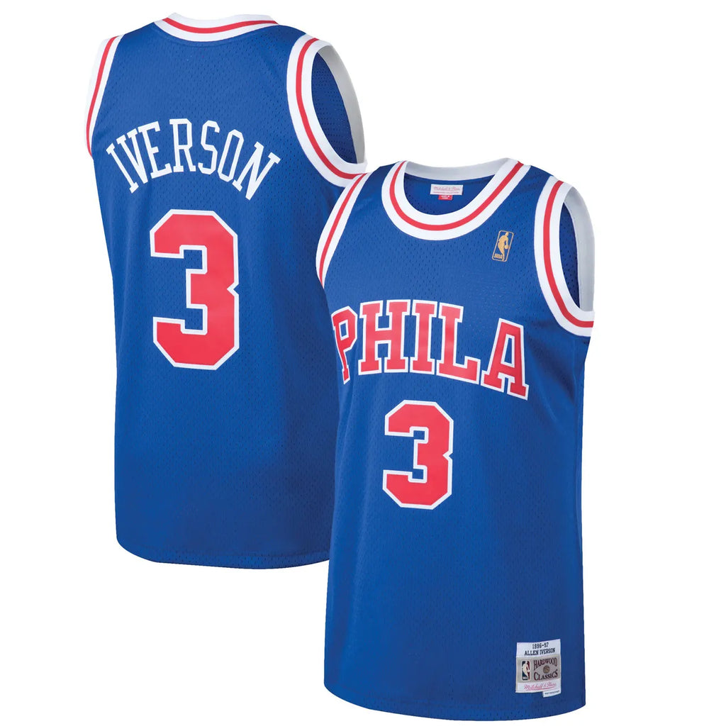 Iverson 76ers White Throwback Jersey - Hình 35