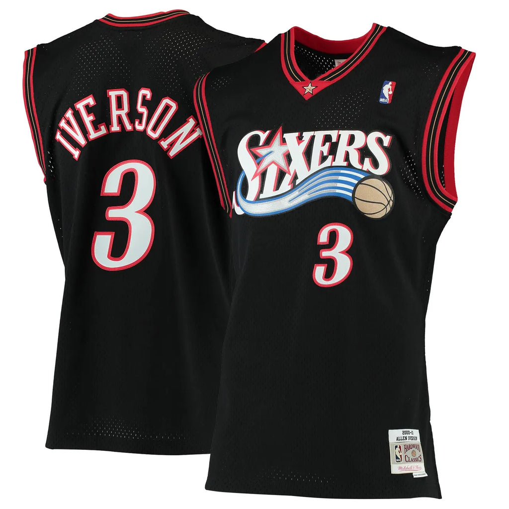 Iverson 76ers White Throwback Jersey - Hình 17
