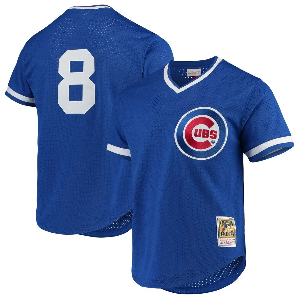 mitchell Cubs Royal Blue Throwback Jersey