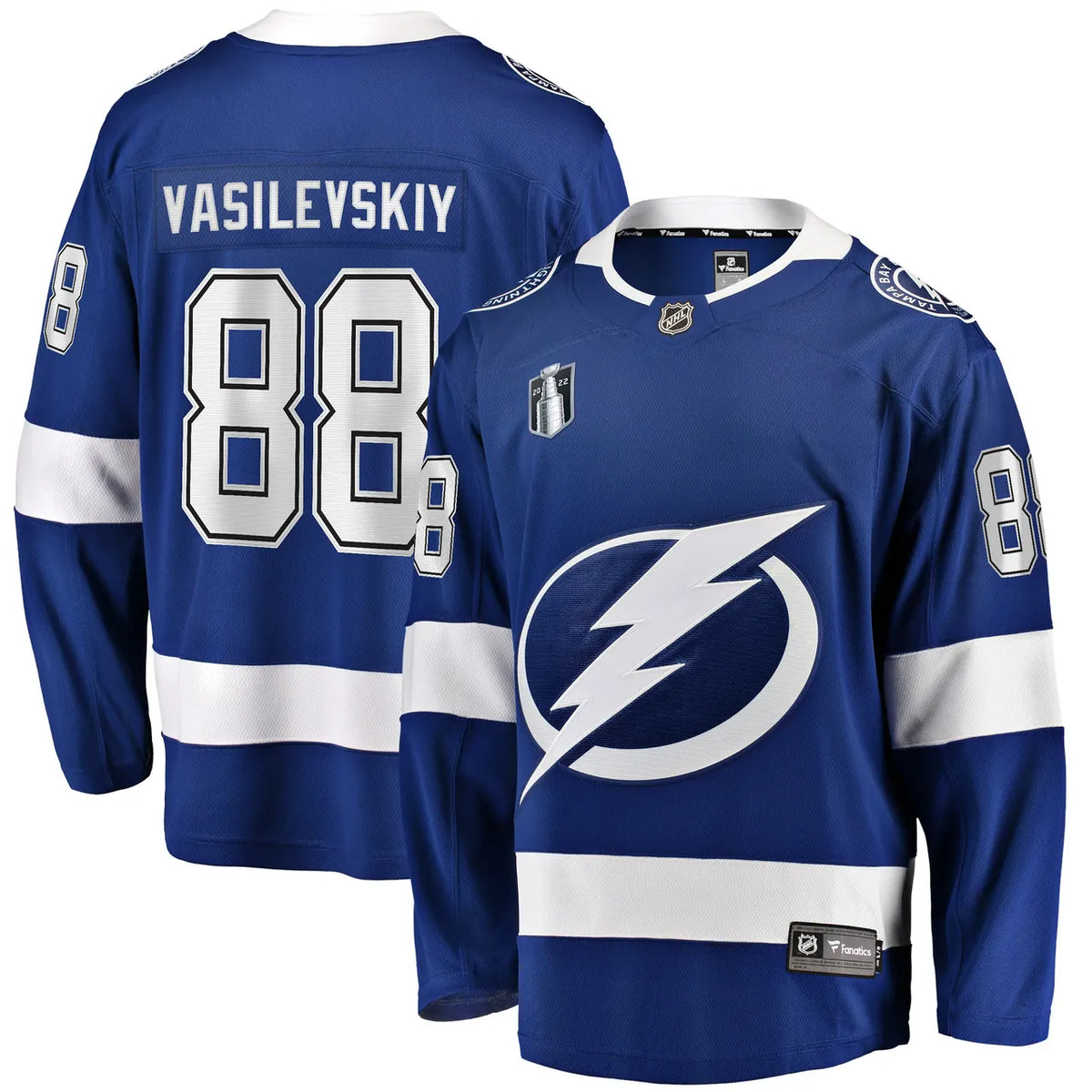 fanatics replica Vasilevskiy Lightning Blue Jersey - Hình 2