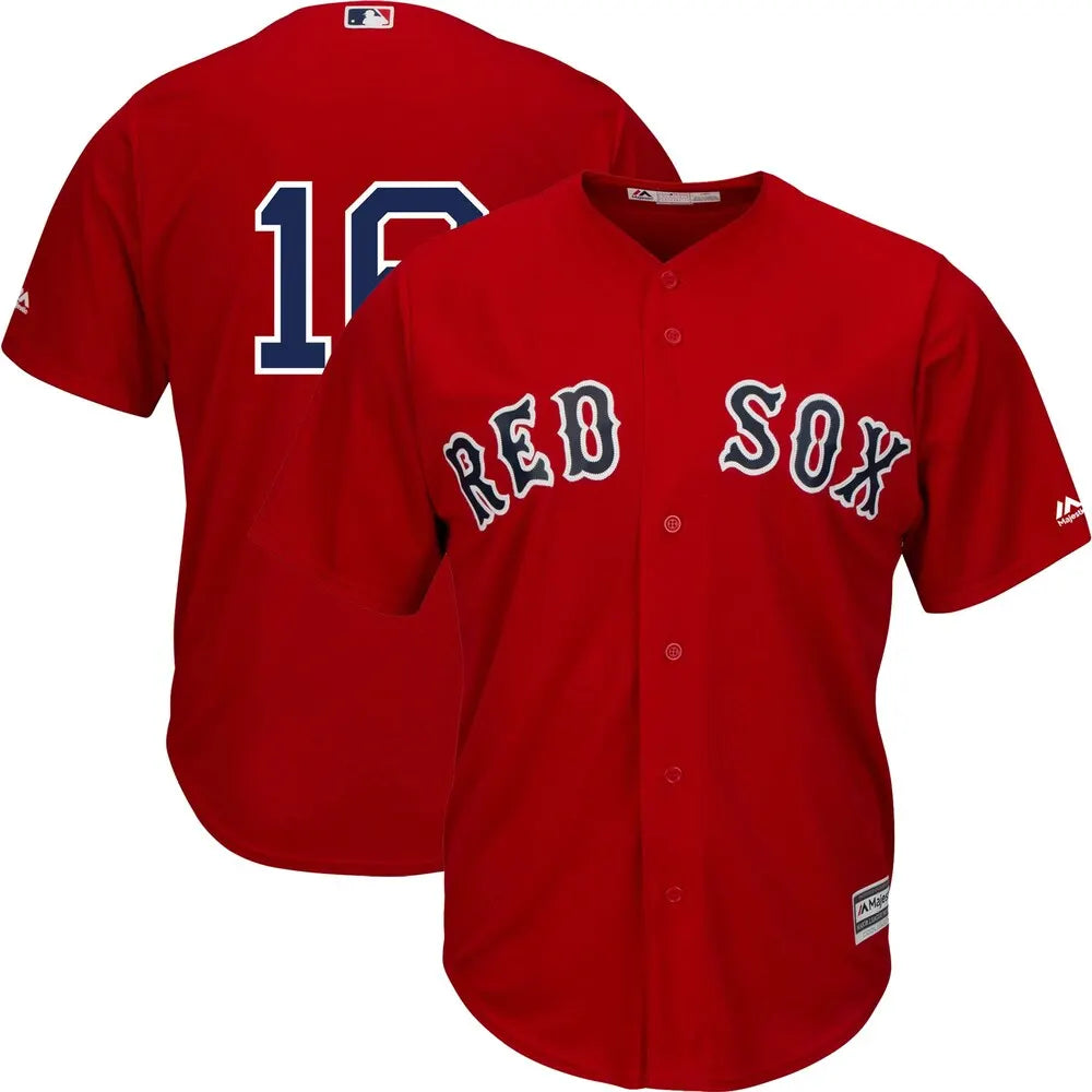 majestic number Red Sox Red Jersey