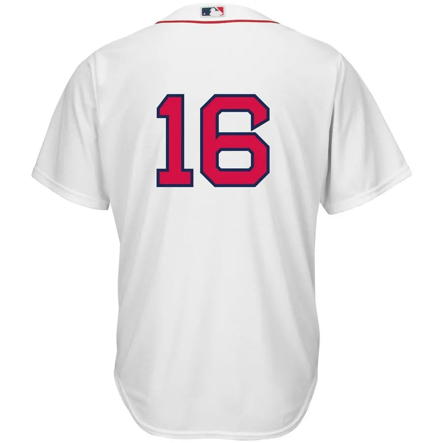 Red Sox White Home Jersey majestic - Hình 3