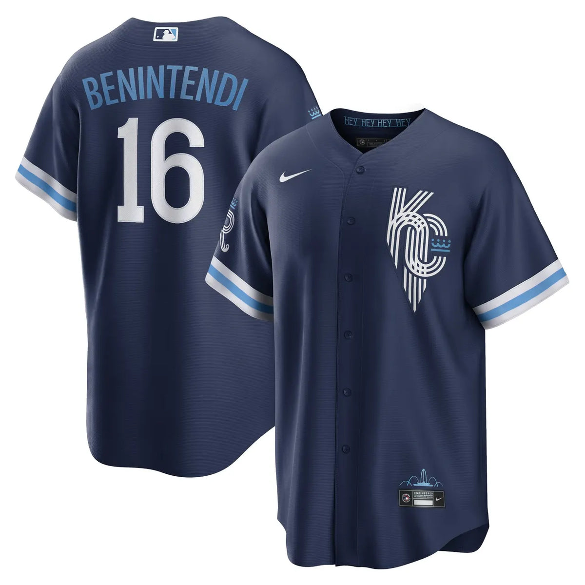 nike Benintendi Royals Navy Jersey