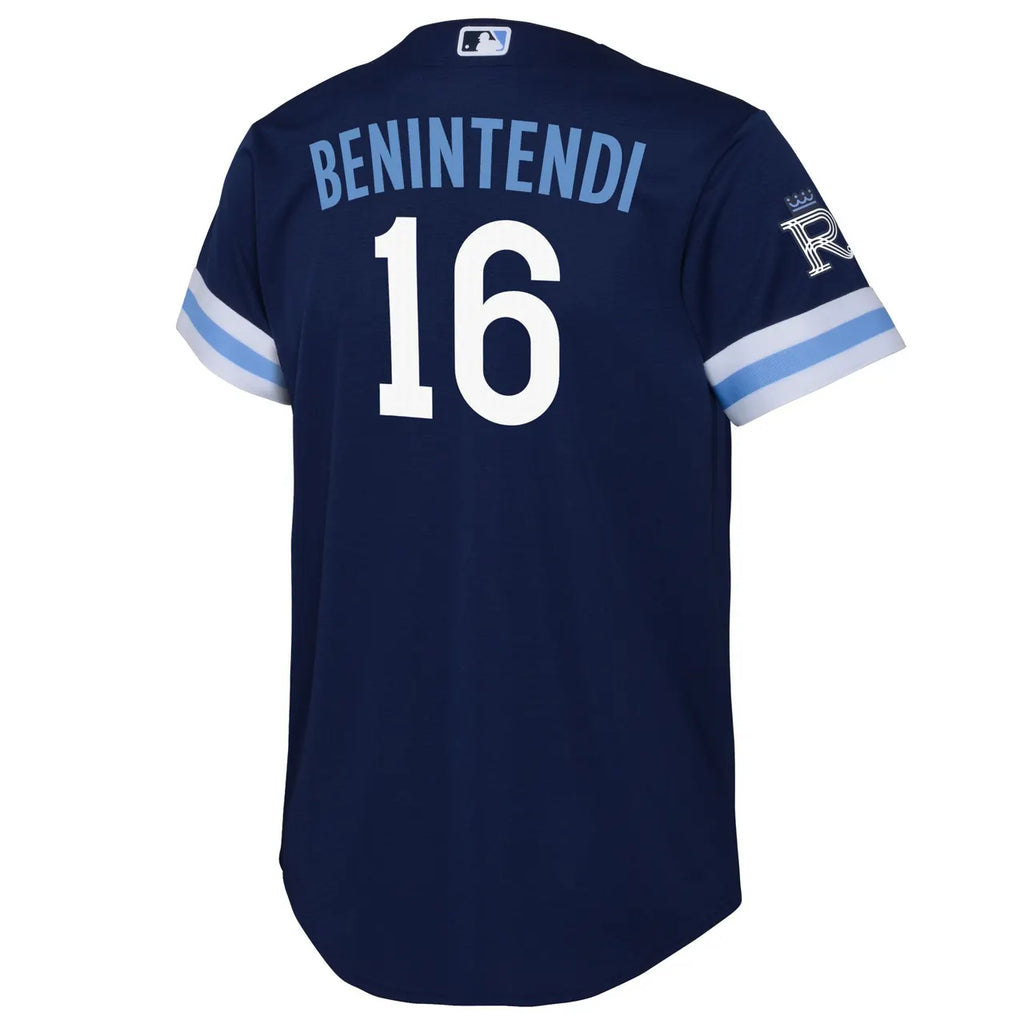 nike Benintendi Royals Navy Jersey - Hình 4