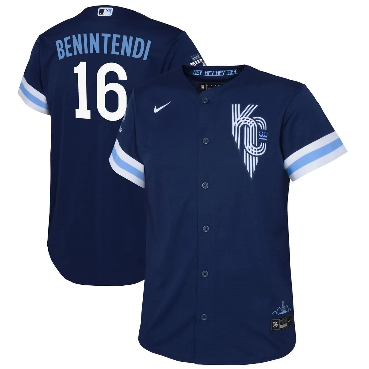nike Benintendi Royals Navy Jersey
