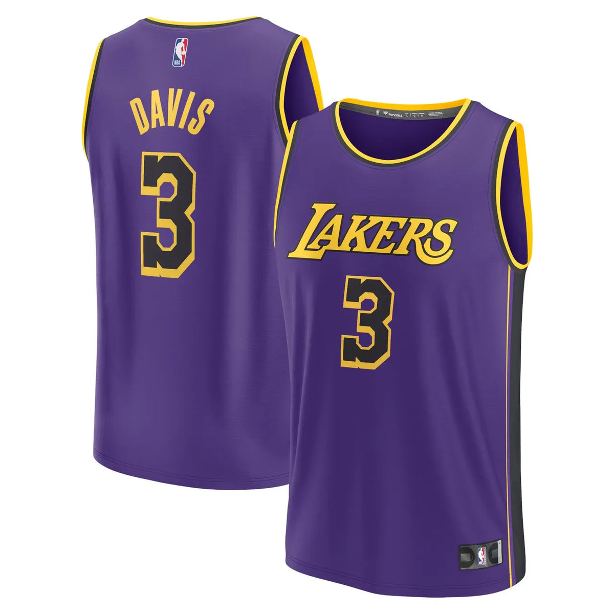 fanatics Davis Lakers Purple Jersey - Hình 2