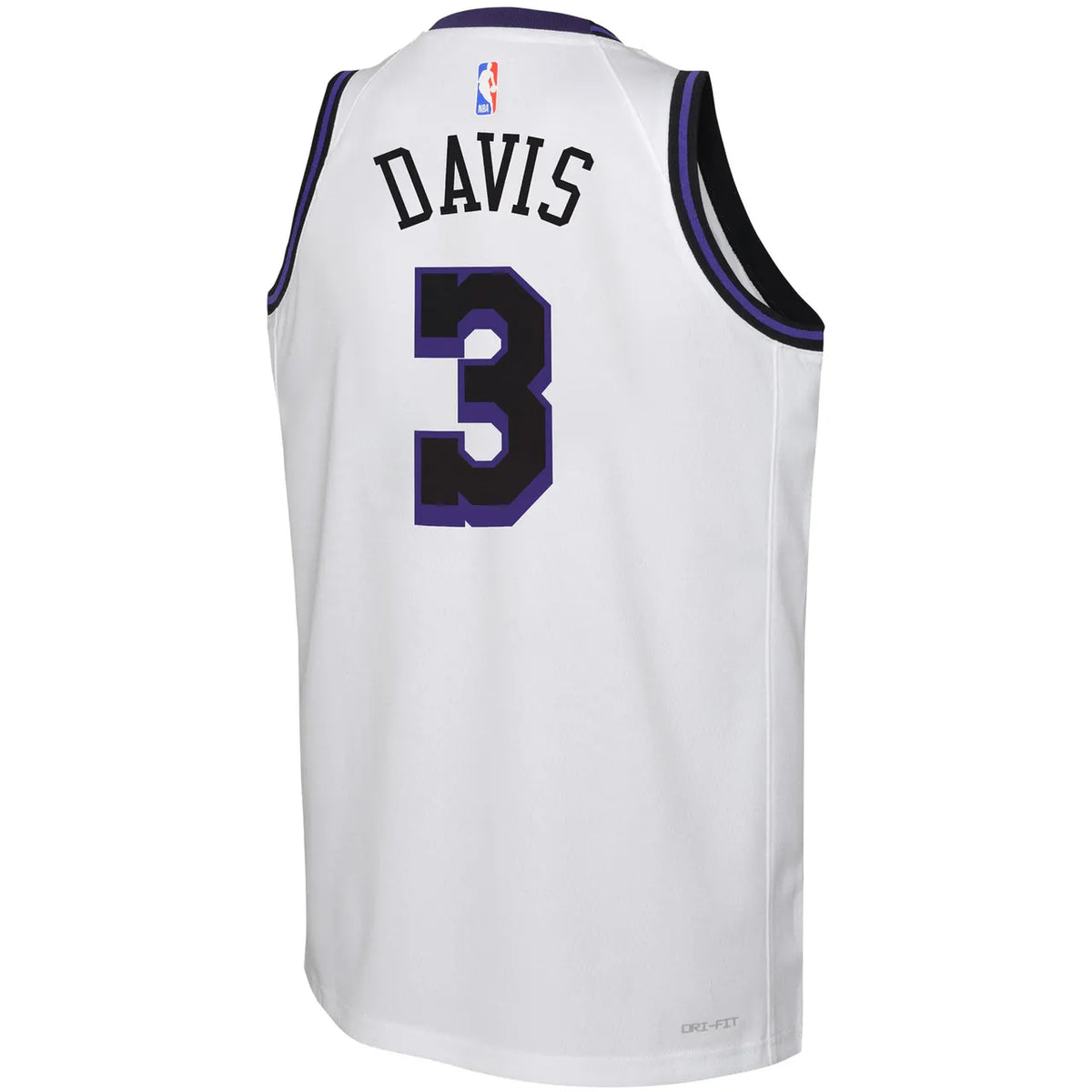 nike purple Davis Lakers White Jersey - Hình 4