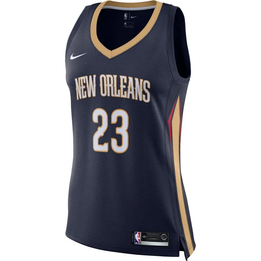 nike Davis Pelicans Navy Jersey - Hình 2