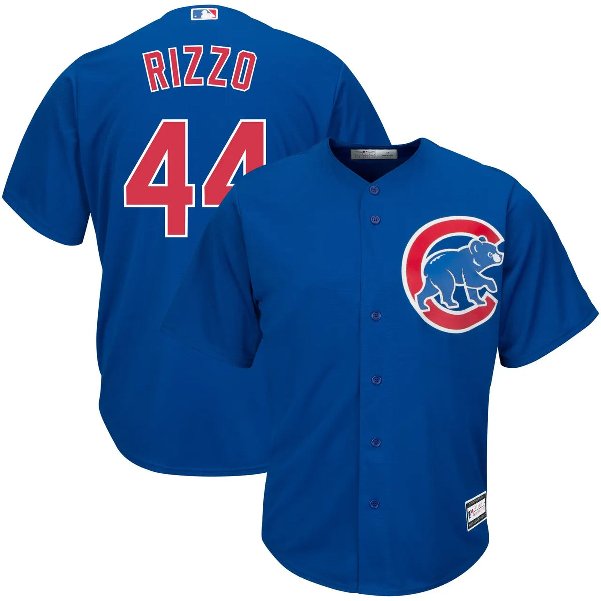 majestic Cubs Rizzo Blue Jersey