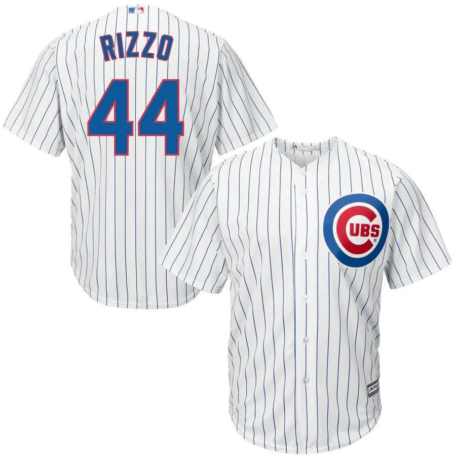 Rizzo Cubs White Pinstripe Jersey