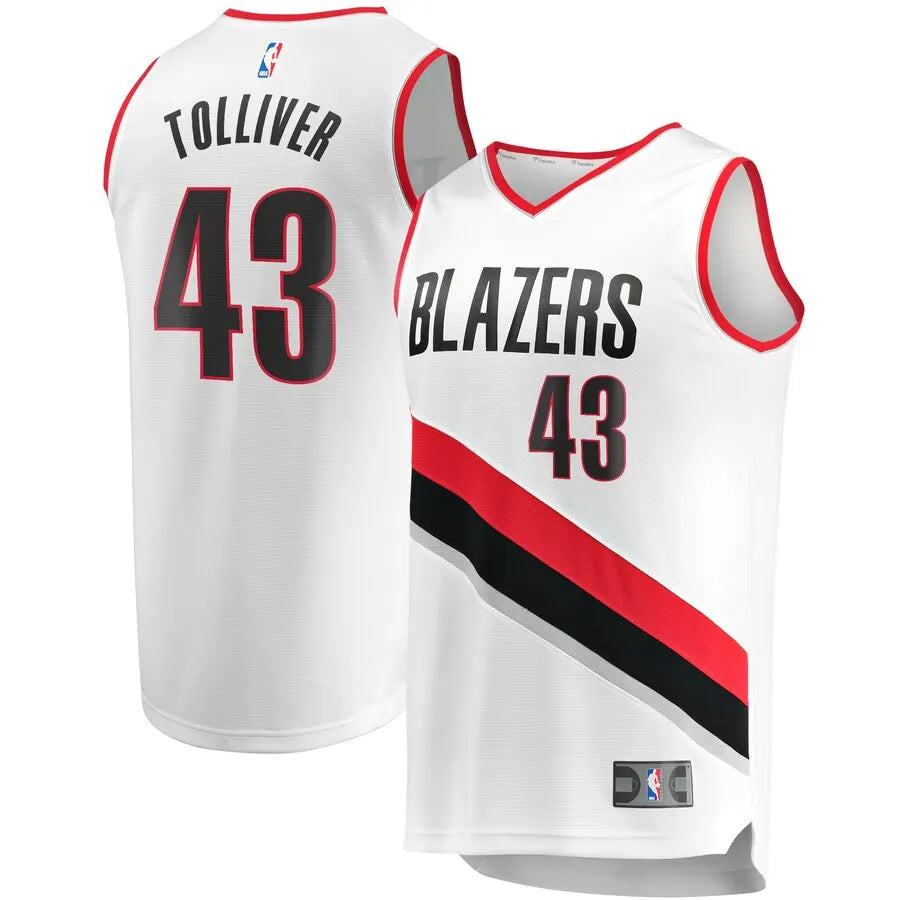 white Fanatics Tolliver Blazers Jersey