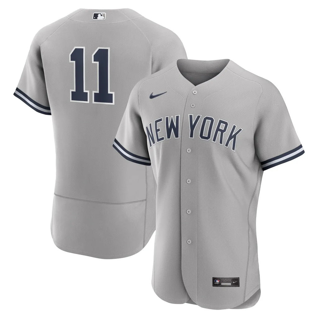 nike aaron Yankees Gray Road Jersey - Hình 2